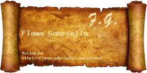 Flamm Gabriella névjegykártya